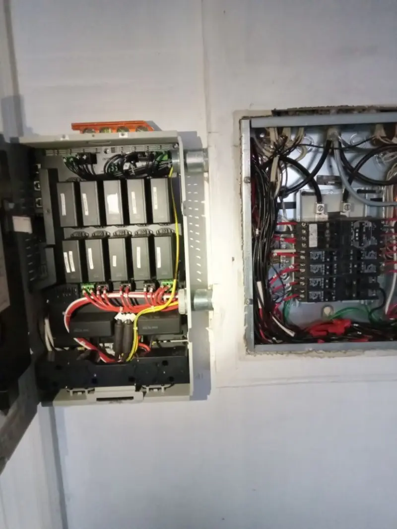 Electrical panel upgrade completed for Security Camera Wiring in Hermantown